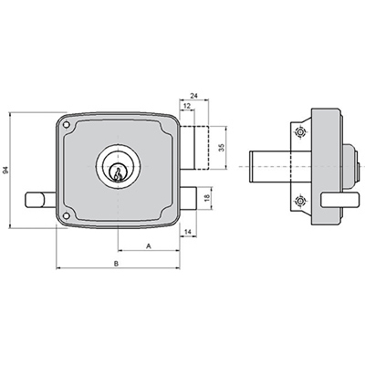 CERRADURA 1125A 100 IZQ B/REDONDO ILARGI