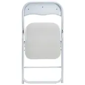 SILLA ACERO PLEGABLE ACOLCHADA BLANCA 78x46cm 76917