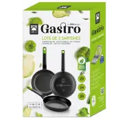 LOTE 3 SARTENES ALUMINIO FUNDIDO 20-24-28cm GASTRO A841202 BRA