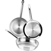 LOTE 3 SARTENES INOXIDABLE 18-22-26cm PROFESIONAL A121620 BRA