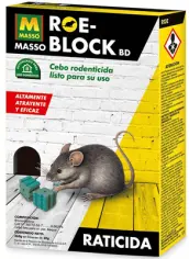 RATICIDA CEBO PARA RATAS ROE BLOCK PLUS 260gr 231534 MASSO