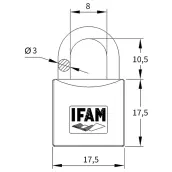 CANDADO 15mm NIQUEL Z15 IFAM