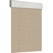CORTINA PUERTA 90x210cm CORDON ESPIRAL nº1 BEIGE-MARRON