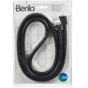 FLEXO DUCHA NEGRO INOX TUERCA CONICA 1,5mt 12597 BERILO