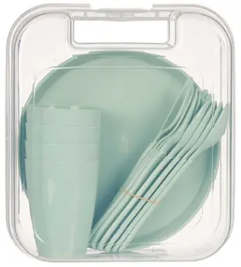 SET 21pzas PICNIC CAMPING PLASTICO 81695 AR KINVARA
