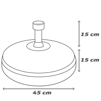 BASE PARASOL SOMBRILLA POLIPROPILENO TUBO 19/33mm 61131