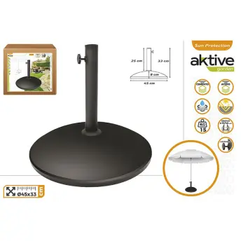 BASE PARASOL SOMBRILLA CEMENTO 45x33cm 15kg 53897 AKTIVE