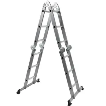 ESCALERA ALUMINIO/ACERO MULTIPOSICIONES 4x3 17704 VOREL