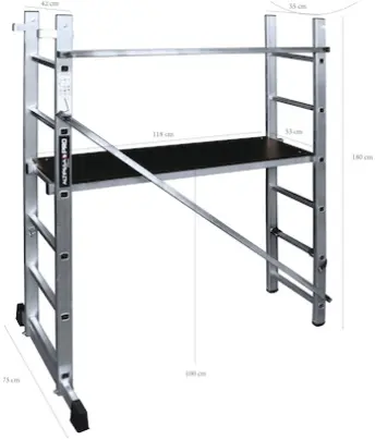 ANDAMIO MULTI POSICIONES 6 PELDAÑOS ALTURA 180 3506 LITAN
