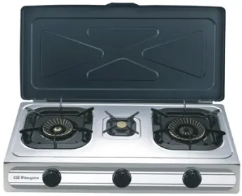 COCINA BUTANO INOX CON PIEZO 3 FUEGOS FO-3500 ORBEGOZO