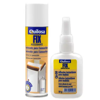 KIT PEGAMENTO CIANOCRILATO 50gr + ACELERANTE 150ml QUILOSA