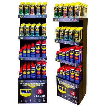 REGALO EXPOSITOR METALICO 118x37cm COMPRA 10 CAJAS 7 REFERENCIAS 3en1 WD40