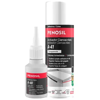 PEGAMENTO CIANOCRILATO 50gr + ACELERANTE 200ml A-40 PENOSIL