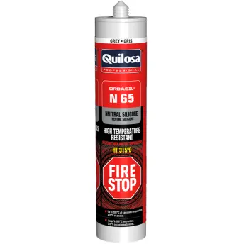 CARTUCHO SILICONA NEUTRA ALTA TEMPERATURA GRIS N-65 QUILOSA