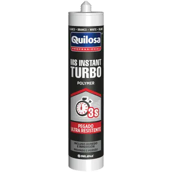 CARTUCHO ADHESIVO SELLADOR MONTAJE TURBO MS INSTANT 3 SEG. BLANCO QUILOSA