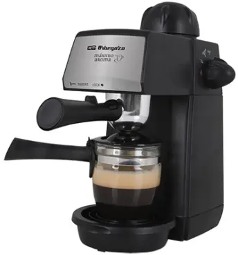 CAFETERA ESPRESSO 4 Tazas 5 BARES  870w EXP-4600 ORBEGOZO