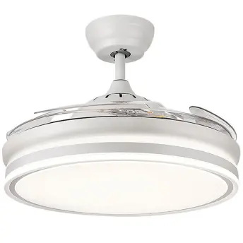 VENTILADOR TECHO 3 ASPAS PLEGABLES 109cm 36w MOTOR DC CALIMA BLANCO