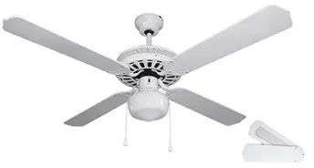 VENTILADOR TECHO BLANCO C/LUZ 130cm CL-08132-B ORBEGOZO CF-52 HJM