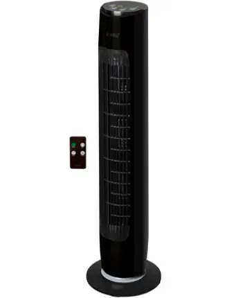 VENTILADOR TORRE MANDO DIST. 45w 79cm NEGRO NANDI GSC