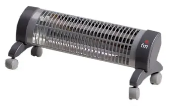 RADIADOR CUARZO SUELO RUEDAS 1.200w 2302-R FM