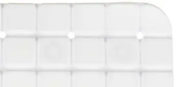 ALFOMBRA BAÑO ANTIDESLIZANTE BLANCA 68x38cm 90982 BERILO