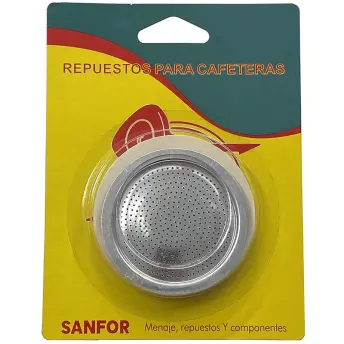 FILTRO CAFETERA ALUMINIO Y JUNTA GOMA 3 TAZAS 57024 BLISTER