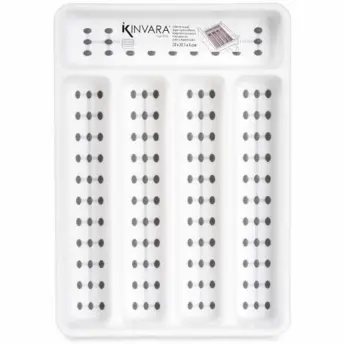 CUBERTERO PLASTICO 5 HUECOS GOMA 32x22,5x4,5cm 30825 KINVARA