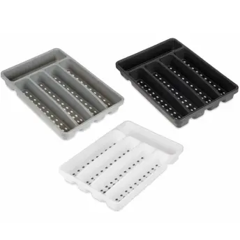 CUBERTERO PLASTICO 5 HUECOS GOMA 32x22,5x4,5cm 30825 KINVARA