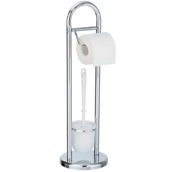 ESCOBILLERO PORTARROLLOS PIE INOX SALAMANCA 15438100 WENKO