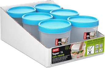 TAPER CONTENEDOR ALIMENTARIO ROSCA 1lt TWIST 1160960 TATAY