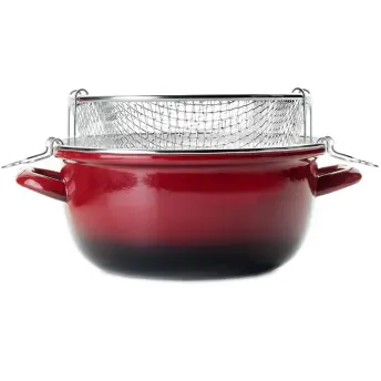 FREIDORA C/CESTILLO ACERO ESMALTADO 24cm 931624 IBILI