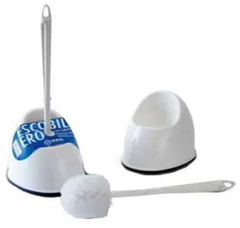 SOPORTE Y ESCOBILLA WC PLASTICO C/ANTIDESLIZANTE LUX