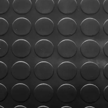 ROLLO SUELO PVC CIRCULOS BOTONES NEGRO 1,3x20mt 1mm 9719/44