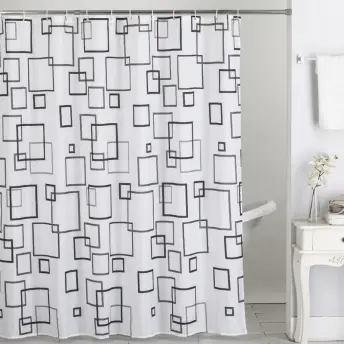 CORTINA BAÑO POLIESTER 180x200cm KUBIC EPID