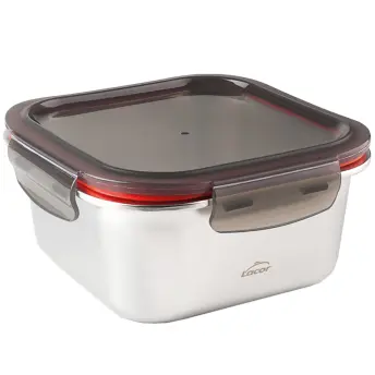 RECIPIENTE TAPER CUADRADO 650ml 14x14x7cm ECOINOX 64613 LACOR