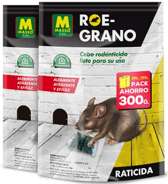 CEBO PARA RATAS ROE GRANO 300gr (2x150gr) 231616 MASSO