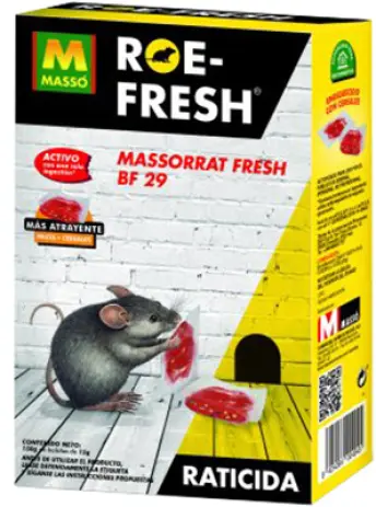 RATICIDA CEBO FRESCO 150gr C/CEREALES ROE FRESH 231518 MASSO