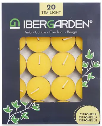 PAQ. 20 VELAS CITRONELA 3,5cm 24136/20557 IBERGARDEN