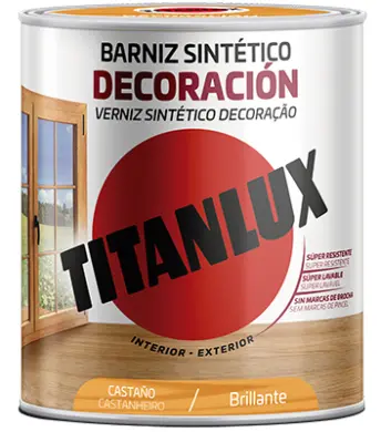 BARNIZ BRILLANTE CASTAÑO 250ml M10-1001 TITANLUX