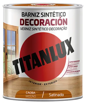 BARNIZ SATINADO CAOBA 250ml M11-1004 TITANLUX
