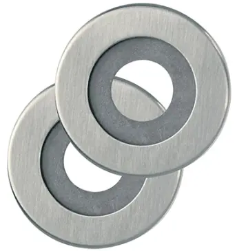 JUEGO 2 ROSETAS 35mm PARA MULETILLA Y CONDENA ACERO INOXIDABLE 2602 AYR