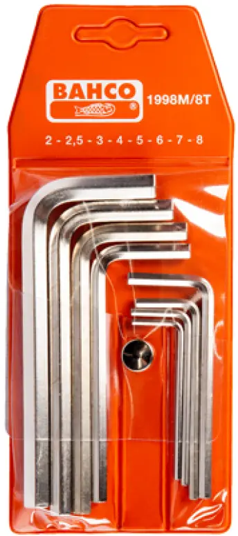JUEGO 8 LLAVES ALLEN 2-8mm 1998M/8T BAHCO