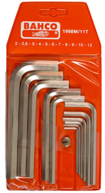 JUEGO 11 LLAVES ALLEN 2-12mm 1998M/11T BAHCO
