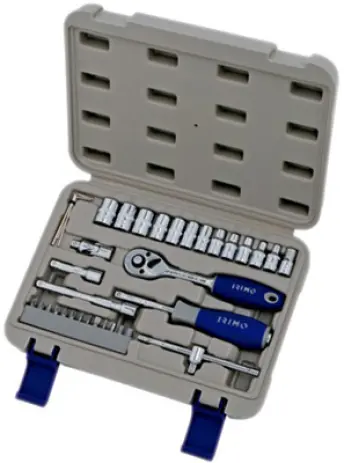 JUEGO MALETA 35pcs LLAVES VASO 1/4´ 109-35-4 IRIMO