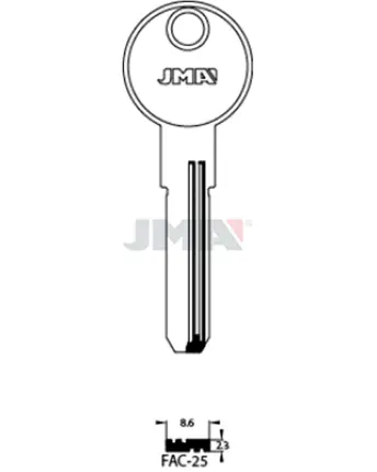 BOLSA 10 LLAVES FAC25 SEGURIDAD CERROJO ANTIBUMPING JMA