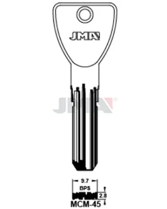 BOLSA 10 LLAVES MCM45 SEGURIDAD JMA
