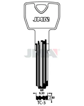 BOLSA 10 LLAVES TC3 SEGURIDAD PARA TECON JMA
