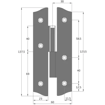 CAJA 25 PERNIOS 395-6 DCH BICROMATADO 138x60mm 277 AMIG