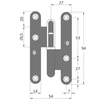 CAJA 20 PERNIOS 405-C 9,5 DCH CROMO MATE 12400 AMIG