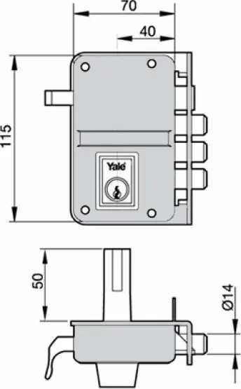 CERRADURA 8HN DCH CROMADA 8DHN YALE